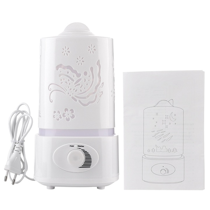 1300ML-es légpárásító, Longziming, aromaterápia, páratartalom-szabályozás, több színben, EU csatlakozó