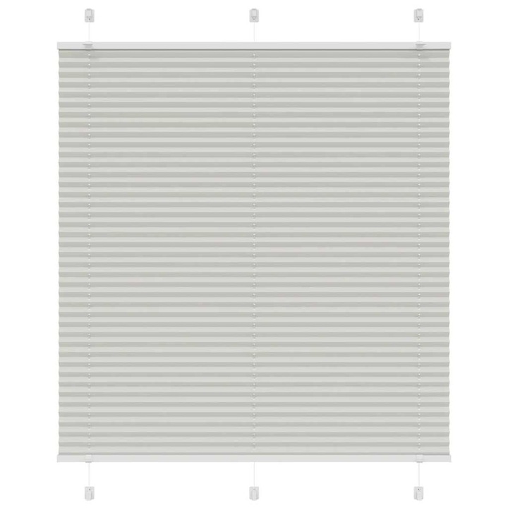 Jaluzea plisata vidaXL, gri, deschis 120x150 cm, Latime tesatura 119,4 cm 4015351