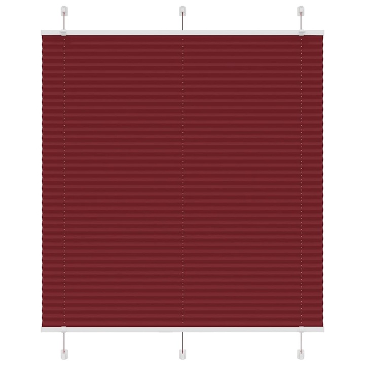Jaluzea plisata vidaXL, Bordeaux Rosu, 120x150 cm, Latime tesatura 4015249