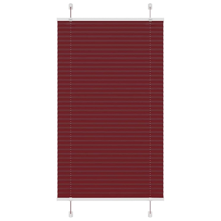 Jaluzea plisata vidaXL, Bordeaux Rosu, 80x150 cm, Latime tesatura 79,4 cm 4015241