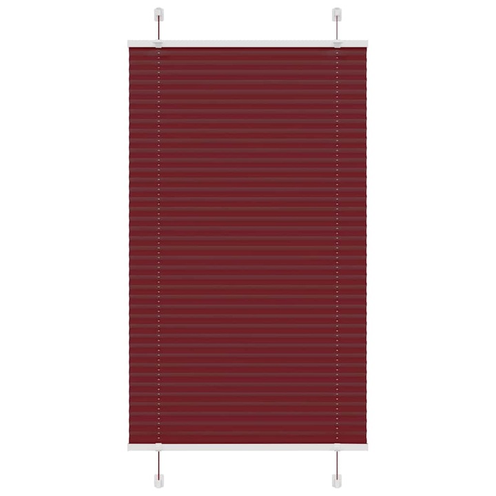 Jaluzea plisata vidaXL, Bordeaux Rosu, 70x100 cm, Latime tesatura 69,4 cm 4015222