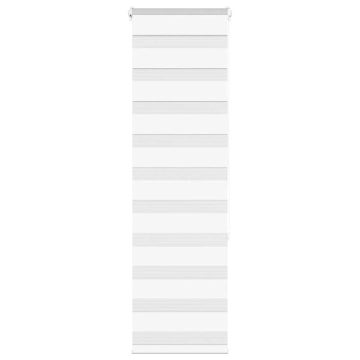 Jaluzea tip zebra vidaXL, alb, latime tesatura 40,9 cm, poliester, 0.36 Kg 4014744