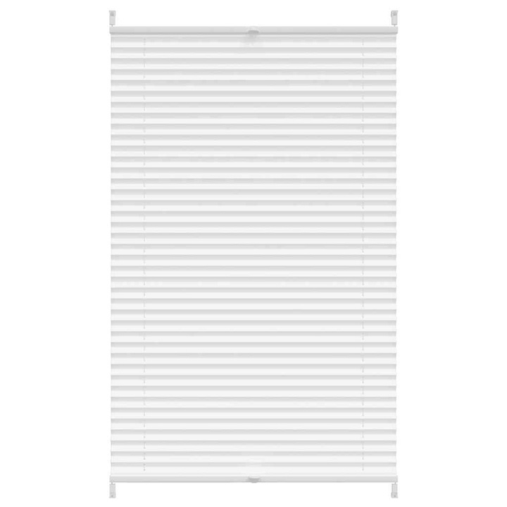 Jaluzea plisse vidaXL, alb, 70x125 cm, pliuri 240598