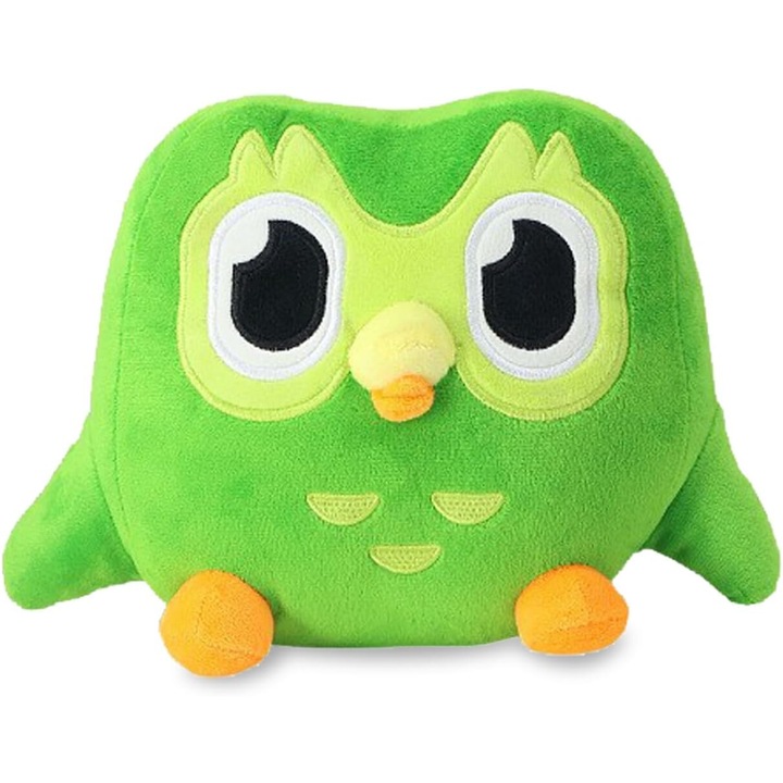 Jucarie de plus Bufnita Verde, Jucarie de plus cu bufnita, Bufnita de plus, Perna Decorativa Moale Bufnita Cartoon, Animalut Umplut Jucarie cu bufnita, Cadou pentru Copii si Decor Home 27x20 cm