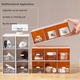 Cutie de depozitare plastica NIAWECAN cu 3 sertare, organizator cosmetic, Cutii de depozitare stivuibile, pentru dormitor, camera de zi Dresser Depozitare, 7.7x16.6x22.8cm