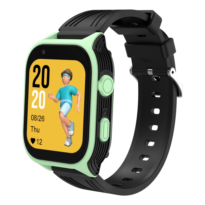 Детски Смарт часовник NUBKI D8, 4G, Android 8.1, GPS+LBS+Wi-Fi Tracking, Камера, Видео разговор, Измерва крачки, IPS Дисплей 1.83", 240*280, Зелен