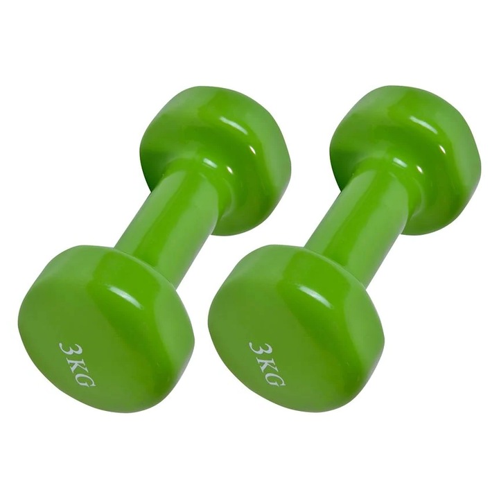 Комплект фитнес гири, 2X3 кг, Метални, 8, 5х17, 5 см, 2 броя