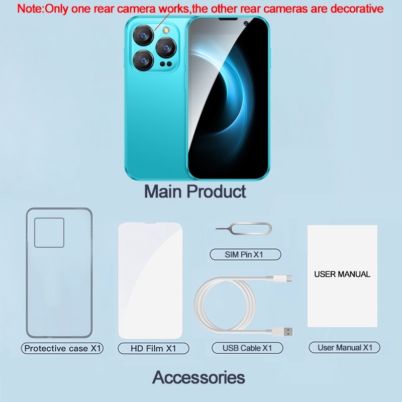 Telefon mobil mini XS18 Pro, 3.0 inch, 2GB RAM, 16GB ROM, Android 9.0, Dual SIM, 3G, albastru