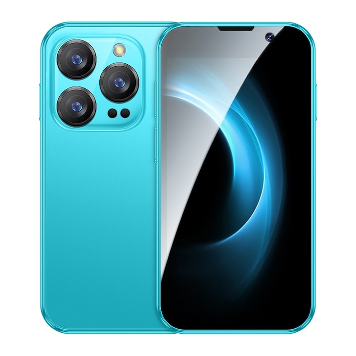 Telefon mobil mini XS18 Pro, 3.0 inch, 2GB RAM, 16GB ROM, Android 9.0, Dual SIM, 3G, albastru