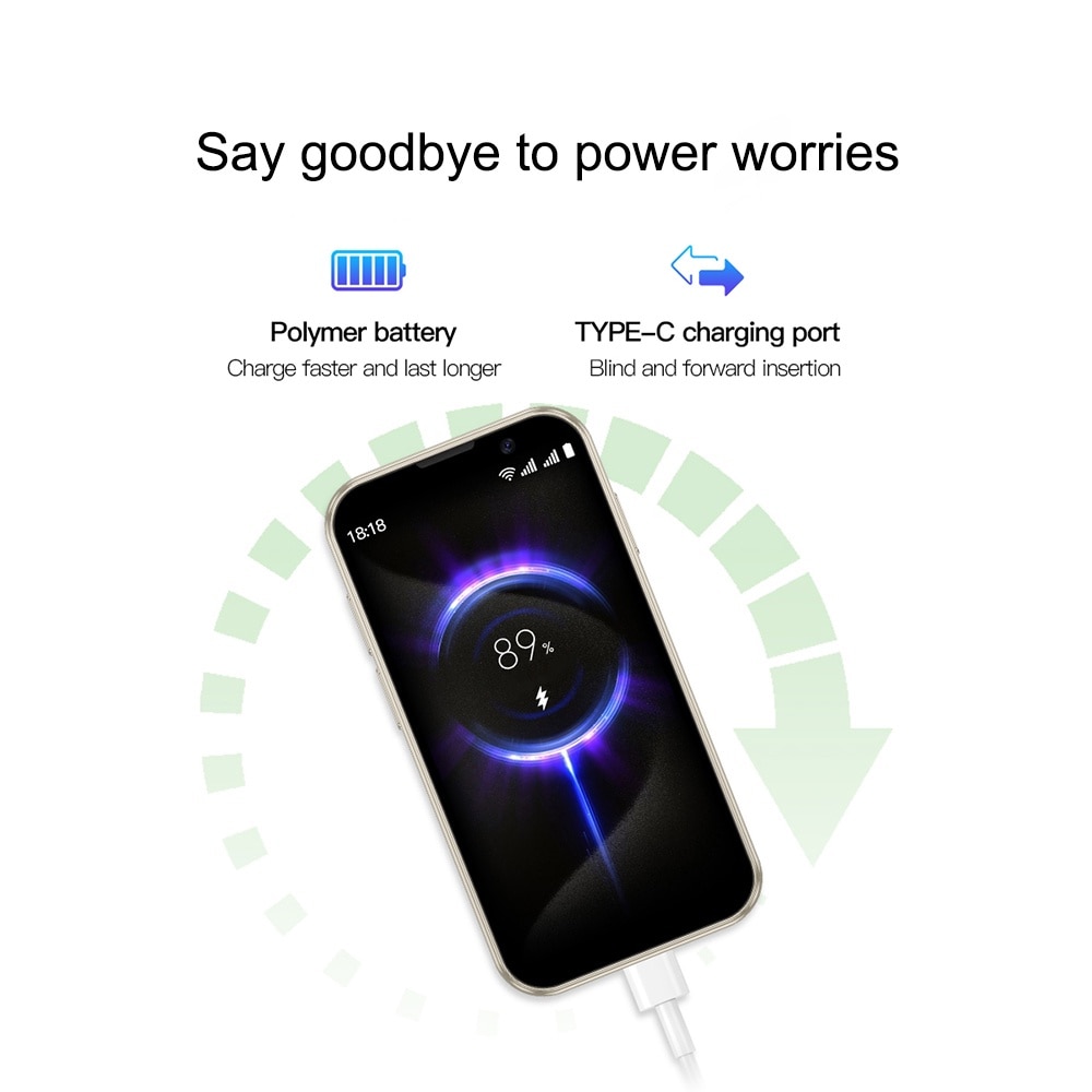 Telefon mobil mini XS18 Pro, Rainbuvvy, 3.0", 2GB RAM, 16GB, Dual SIM, 3G, negru