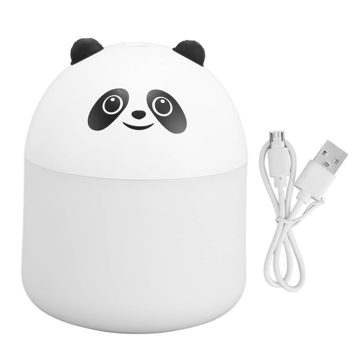 Hordozható párásító 250ml, longziming, mackó alakú, USB tápegység, kompakt kialakítás, multifunkcionális használat