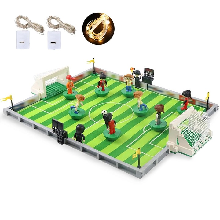 Futball építőkocka készlet, LYCENXI, 269 db, ABS, 49,9x35,4x6,4 cm, fiúknak