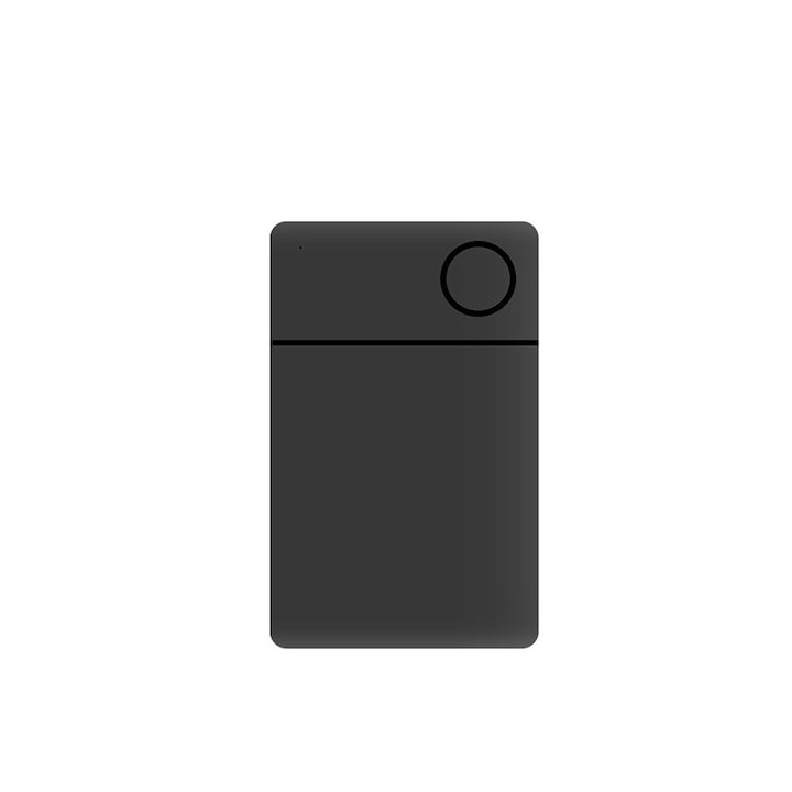 Карта за проследяване на интелигентен портфейл, SINBINTA, 550 mah, за устройства на Apple, Find My Compatible, проследяване в реално време, ултратънък 2,5 мм, за домашни любимци, кола, ключове, ABS, 82,6*51*2,5 мм, черен