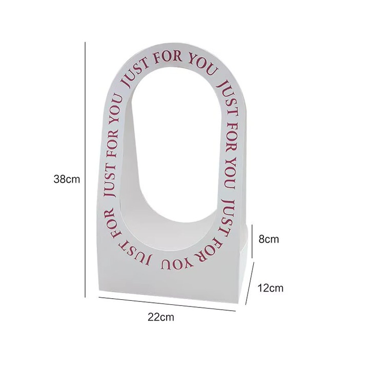 Cutie cadou pliabila pentru flori, ambalaj DIY, alb, 30x20x15cm 4 set / pachet