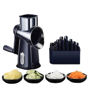 Masina de taiat legume multifunctionala 5 in 1, VPUINEFE, cu 10 lame, pentru feliat, feliat subtire si gros, taiat marunt, taiat in felii ondulate, usor de curatat, ABS + otel inoxidabil