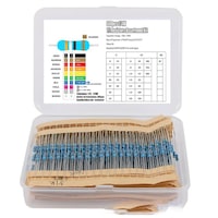 Set rezistoare 1/4W, VPUINEFE, total 600 bucati, precizie 1%, valoare rezistenta 10R-1M, 30 tipuri, 20 buc fiecare