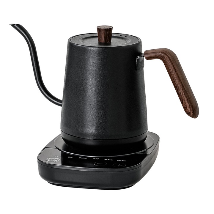 Fierbator Electric, 1000 W, 1 litru, Touch Control, Control Precis Temperatura, Functie Mentinere Cald, oprire automata, protectie impotriva functionarii fara apa, otel inoxidabil, negru