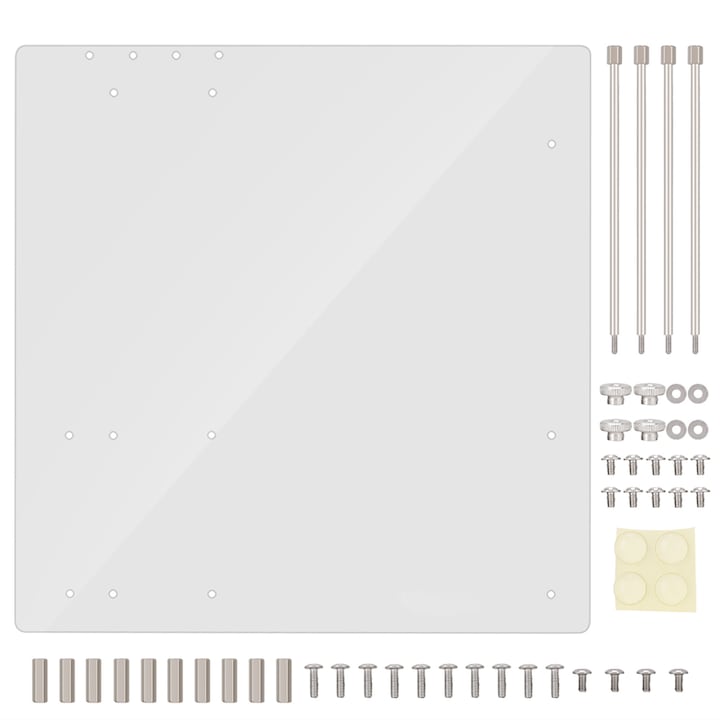 Carcasa deschisa din acril transparent pentru placa de baza M-ATX, dimensiuni 268x268mm, suport pentru carduri grafice lungi