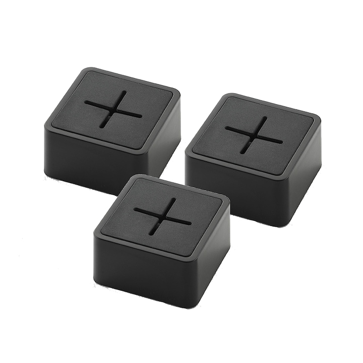 Set 3 Agatatori Autoadezive, Suport Prosoape Pentru Baie si Bucatarie, Rezistente la Apa si Umezeala, Usor de Montat, Material siliconic, usor de extras, fara gaura, cu vascozitate inerenta, Negru, 4.5*4.5*2.5cm