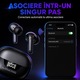 Casti wireless HARMONIQ®️ cu anulare integrala a zgomotului, Casti Bluetooth (ANC+ENC), Casti Audio, Fara fir, in-ear Wireless, Afisaj Digital, Bluetooth 5.4, Autonomie 42 ore, Microfon HD, Control touch, Latenta de 40 ms, IPX4, Sport, Universale, Negru