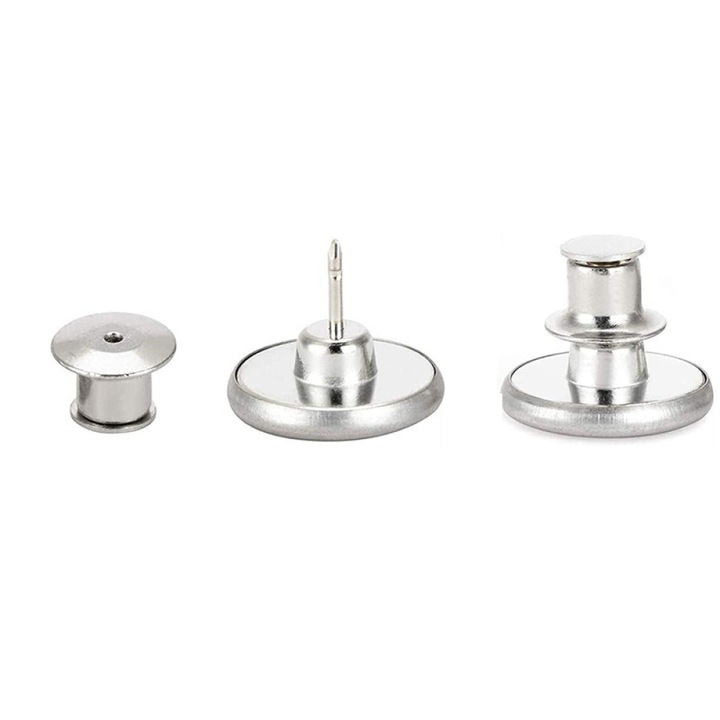 10 db farmergomb készlet, varrás nélküli, 17mm, cink fém, újrafelhasználható