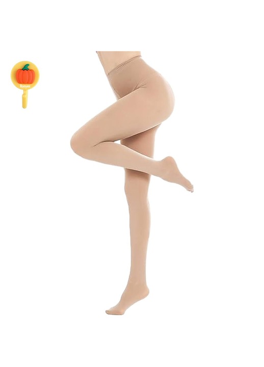 Dresuri dama, Ronyes, calduros, pentru toamna/iarna, 80 DEN, poliamida/elastan, One Size INTL, bej