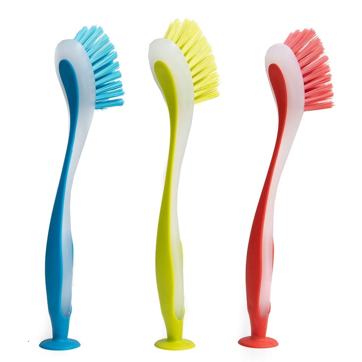 Set 3 perii curatare, multicolor, ergonomic, rezistent