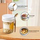 Cupa de Mic Dejun din Sticla Tressino, cu Capac si Lingura, Reutilizabil, Cutie Alimentara pentru Ovaz, 350ml, 2 Piese