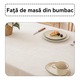 Fete de masa, Tressino, Bumbac si in, Forma Rectangulara, cu Margine din Sfoara, Usor de curatat, Reutilizabila, Rezistent la riduri, Bufete, Banchete, Acasa, Hoteluri, Restaurante, 140x200cm, Bej