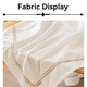 Fete de masa, Tressino, Bumbac si in, Forma Rectangulara, cu Margine din Sfoara, Usor de curatat, Reutilizabila, Rezistent la riduri, Bufete, Banchete, Acasa, Hoteluri, Restaurante, 140x200cm, Bej