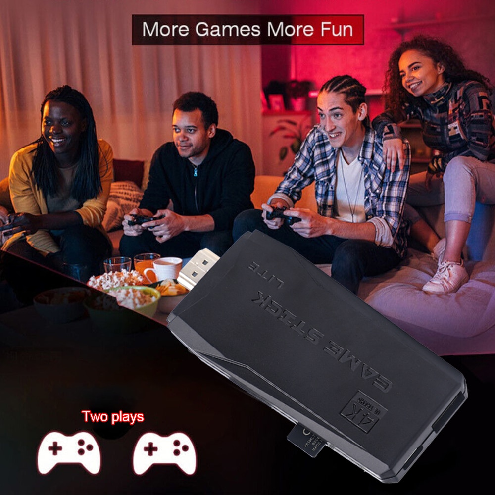 Consola de jocuri retro, AKKEE, 20,000+ jocuri, 2 controlere wireless, 64GB, HDMI