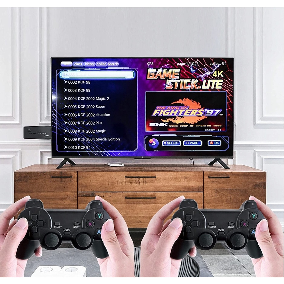 Consola de jocuri retro, AKKEE, 20,000+ jocuri, 2 controlere wireless, 64GB, HDMI
