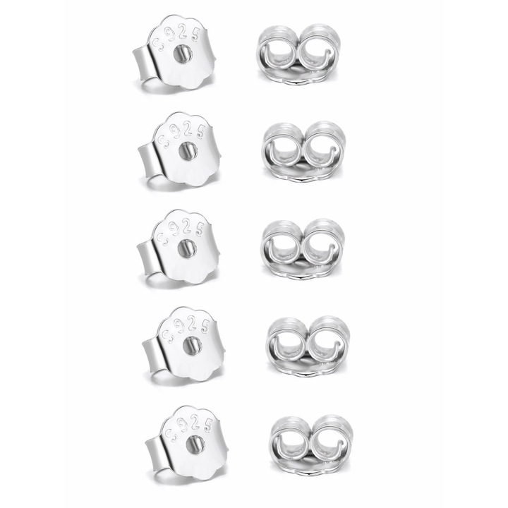 Omelivon® Set 10 dopuri pentru cercei S925 argintiu, non-iritante