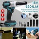 Cheie de impact electrica 3 in 1 AKKEE cu lumina de lucru LED, 520nm, 20.5x15.5x8cm, negru si albastru, set complet