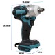 Cheie de impact electrica 3 in 1 AKKEE cu lumina de lucru LED, 520nm, 20.5x15.5x8cm, negru si albastru, set complet