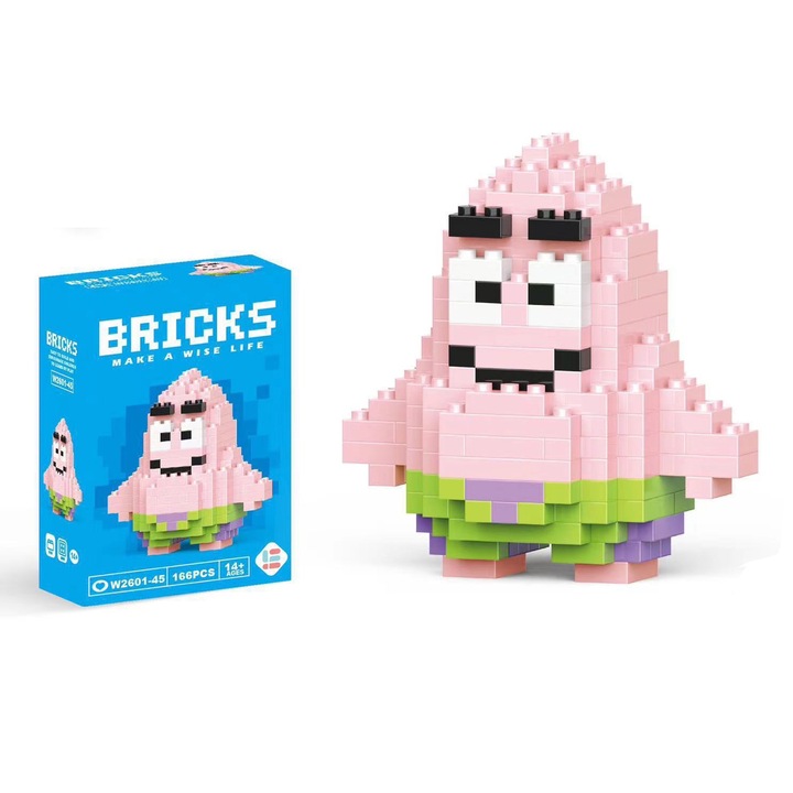 Figurina Patrick Stea: Set Mini Piese de Constructie pentru Copii 10+ - Jucarii Constructive