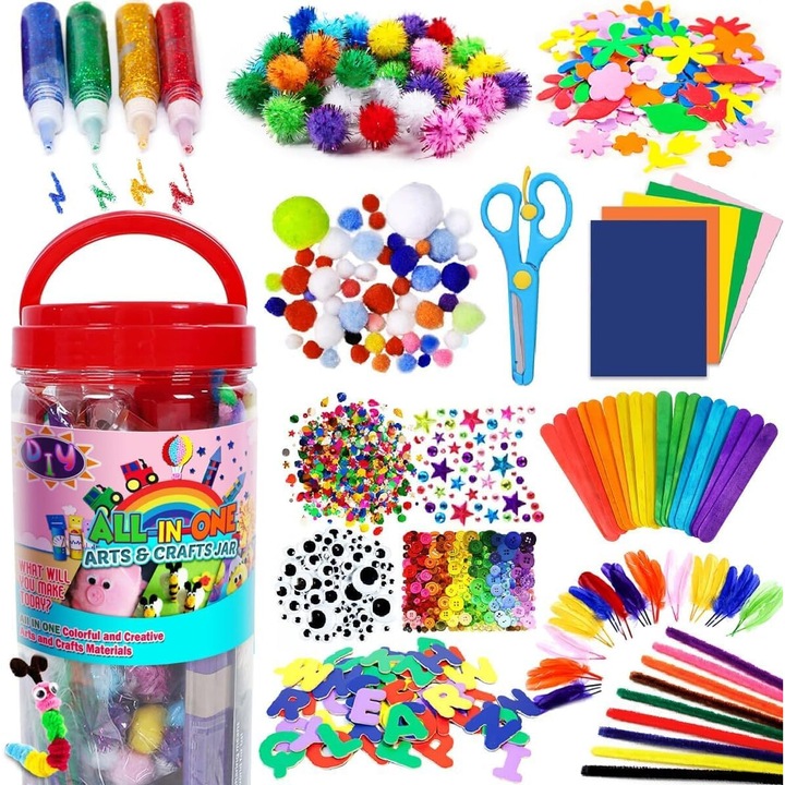 Seturi creative pentru copii, SUIFAYIO®, DIY Art Craft Kit, Accesorii, Multicolor