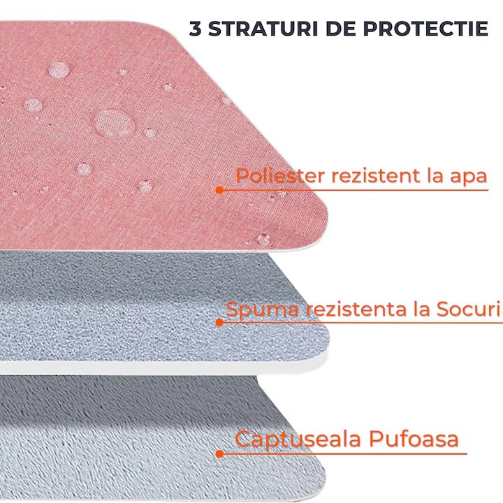 Geanta laptop portabila KLKIT, 13x16 inch, impermeabila, roz