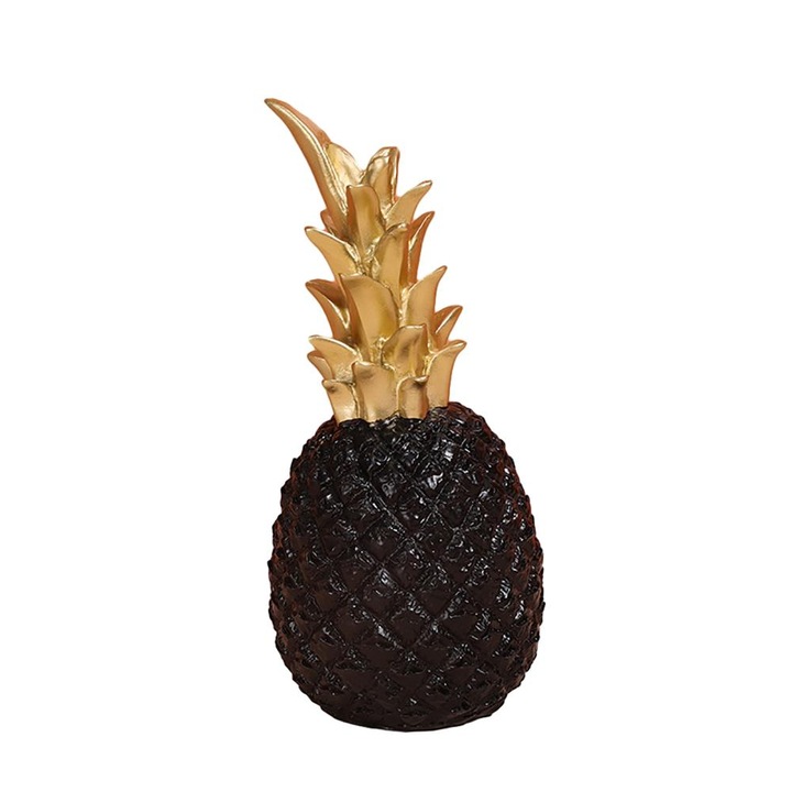 Декоративен ананас, модел смола, златен, за хол, офис, комплект