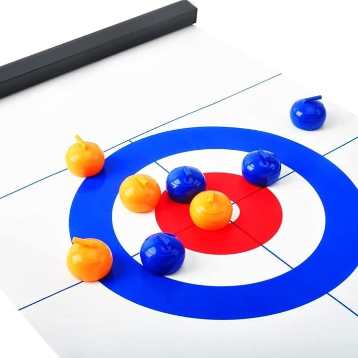 Társasjáték, 8 db kőből álló készlet, 100x40cm, többszínű