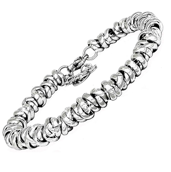 Bratara dama, Inox, 16+5cm, Argintiu