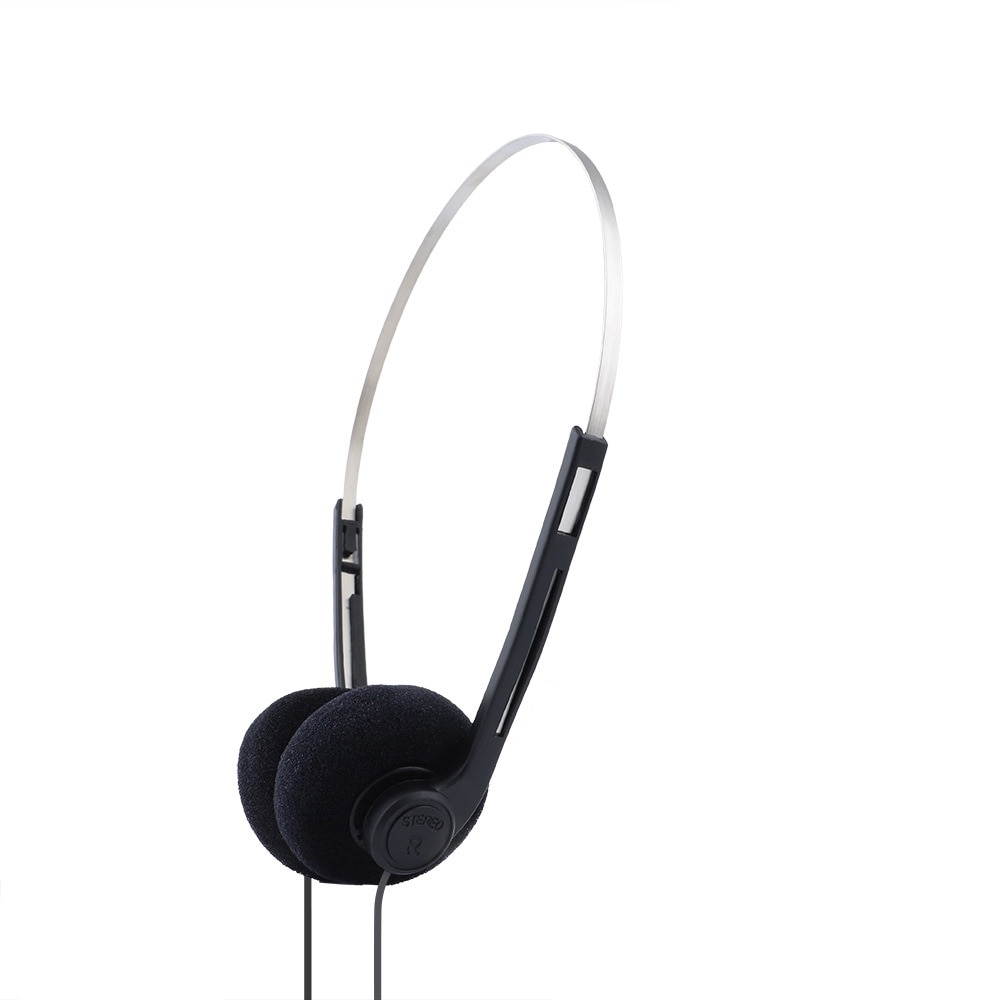 Casti Retro Casti cu fir, negru, stil retro, 3,5mm, 1,2m - eMAG.ro