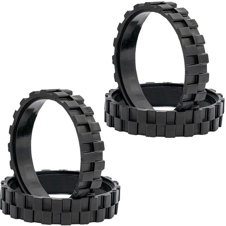 Anvelopa roata de schimb, 4 buc., pentru iRobot Roomba Seria 500/600/700/800/900 (compatibil e5/i7/s9), non-slip, negru, P/N 0806BM-BST3182067