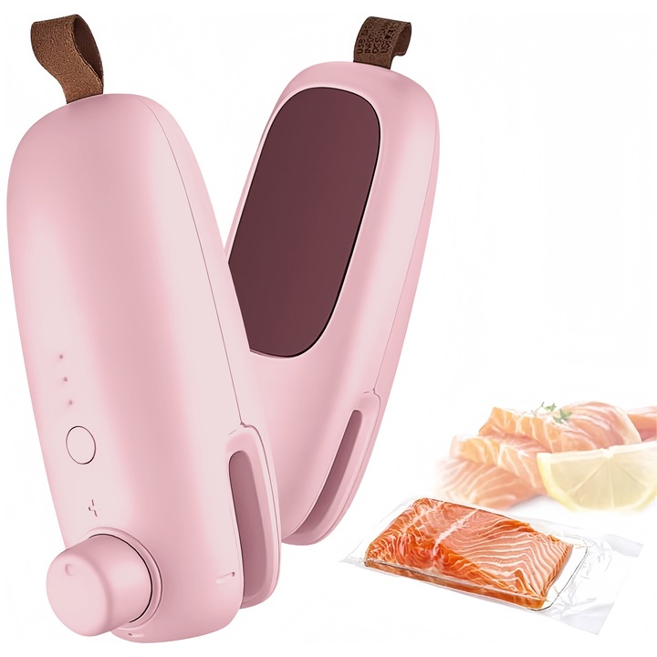 Mini Aparat de Sigilat Pungi cu Cutter, AYCYKD, 3 Moduri de sigilare, 2 in 1, cu Acumulator, Incarcare us, Cutter integrat, Usb,1500 Mah, Magnet, Plastic Depozitarea Alimentelor, Gustari, Prospetime, Green