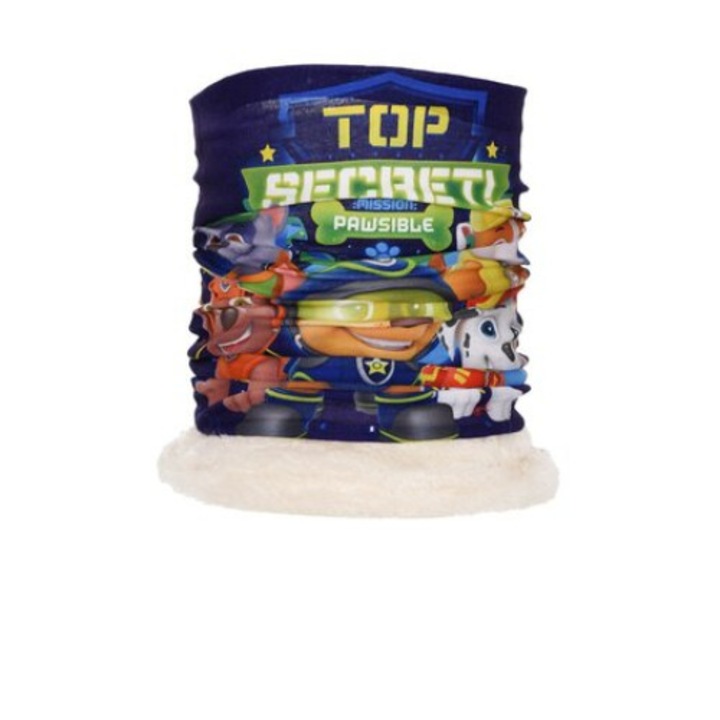 Fular circular, Paw Patrol, reversibil 27687, Unica, Alb