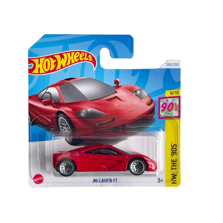 Hot Wheels McLaren F1-es autó, piros, 1:64