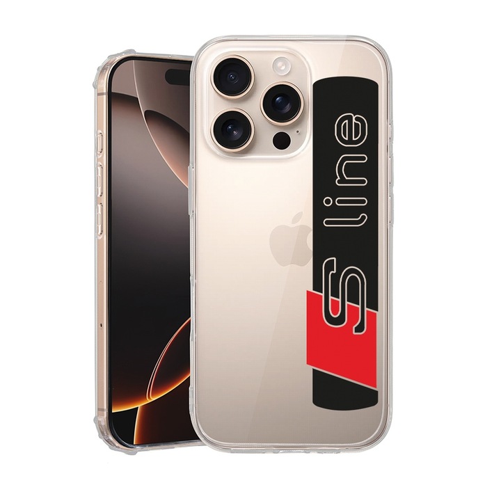 BestCase Anti Shock 1.5MM telefontok, kompatibilis modell Apple iPhone 16 Pro Max, Audi S Line, Air Cushion Technology, AS 1757