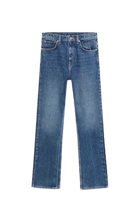 Дамски дънки Mango, сини, висока талия, памук, 2XS INTL