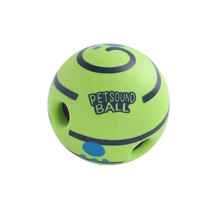 Minge interactiva pentru animale care emite sunete pentru a atrage atentia, scuturati pentru a auzi sunetul, nu necesita baterii sau incarcare, 14 cm