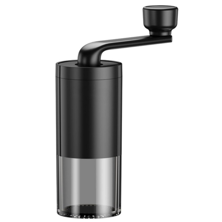 Rasnita manuala pentru cafea, inox, ajustare grosime, design detasabil, negru, 5.63x2.1 inches